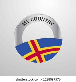 Aland My Country Flag badge