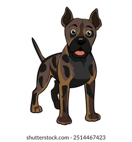 
Alano Espanol ilustração de vetor cão isolado no fundo branco em estilo cartoon.