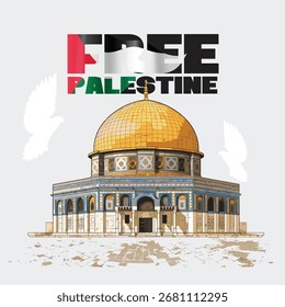 Al-Aqsa Mosque is considered sacred by Muslims and is the first qibla of Muslims. Free Palestine