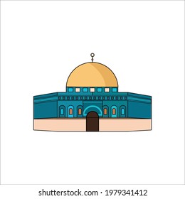 Al-Aqsa Mosque in Palestine vector