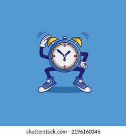 Alaram Clock cartoon mascot illustration