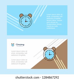 Alarm  abstract corporate business banner template, horizontal advertising business banner.