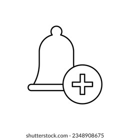 Alarm add icon design. isolated on white background. vector illustration