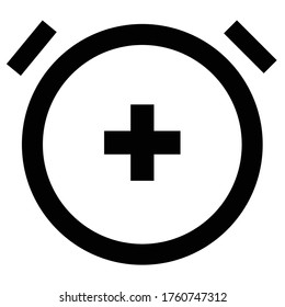 Alarm add vector icon graphic design