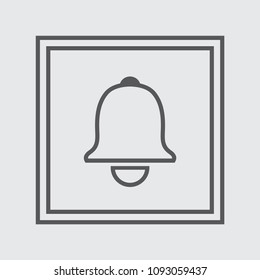 Alarm, alert, bell icon. Line vector