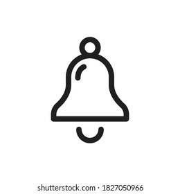 Alarm , alert, bell icon, line style. Bell notification alarm ringing bell exam time counting sounds wave alert caution announce attention. Vector illustration. Design on white background. EPS 10