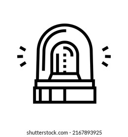 alarm alert line icon vector. alarm alert sign. isolated contour symbol black illustration