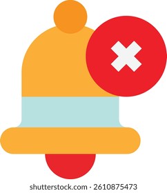 Alarm Alert Notification Icon Vector Flat Illustration