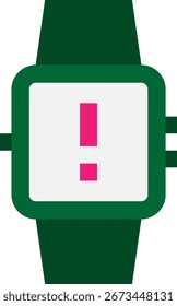 Ilustração plana do vetor do ícone de tempo de alerta de alarme