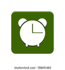 Alarm app button on a white background, Vector illustration