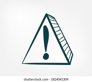 alarm attention doodle vector concept isolated sign