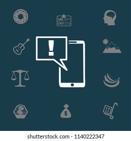 alarm attention when using the phone vector picture