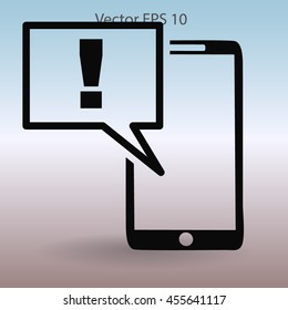 alarm attention when using the phone vector picture