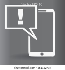 alarm attention when using the phone vector picture