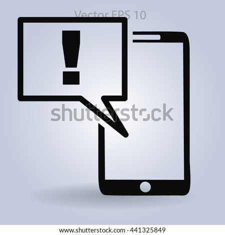 alarm attention when using the phone vector picture