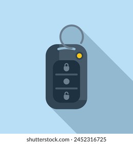 Alarm auto system icon flat vector. Smart key. Security control access