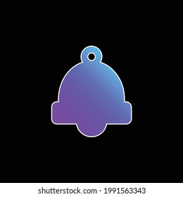 Icono del vector de gradiente azul de la campana de alarma