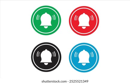 Alarm bell button icon .eps