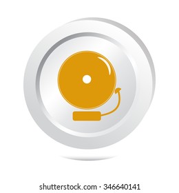 Alarm bell button, warning sign illustration