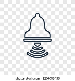 Alarm Bell concept vector linear icon isolated on transparent background, Alarm Bell concept transparency concept in outline style