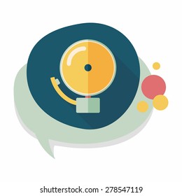 Alarm bell flat icon with long shadow,eps10