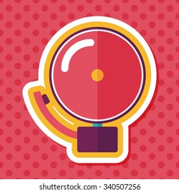 Alarm bell flat icon with long shadow,eps10