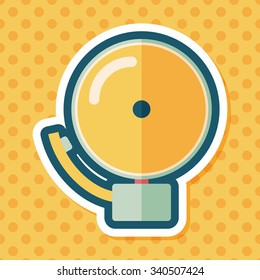 Alarm bell flat icon with long shadow,eps10