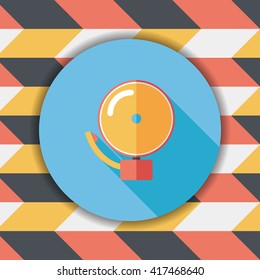 Alarm bell flat icon with long shadow,eps10