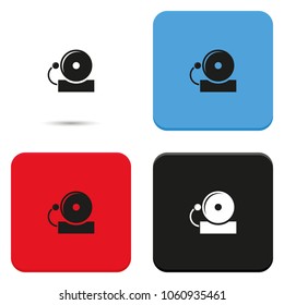Alarm bell flat vector icon.
