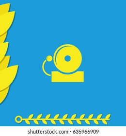 Alarm bell icon.