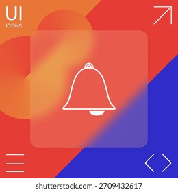 Icono de campana de alarma. Elemento para su diseño