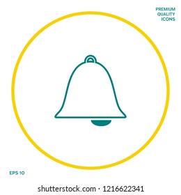 Alarm bell icon. Graphic elements for your design