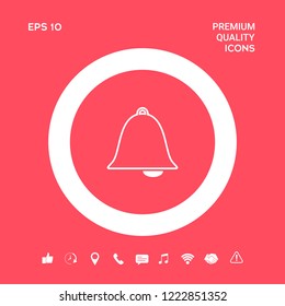 Alarm bell icon. Graphic elements for your design