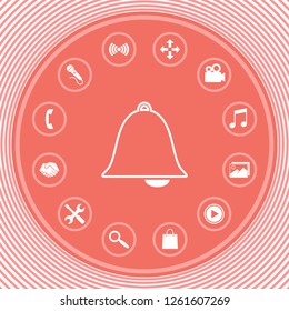 Alarm bell icon. Graphic elements for your design