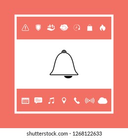 Alarm bell icon. Graphic elements for your design