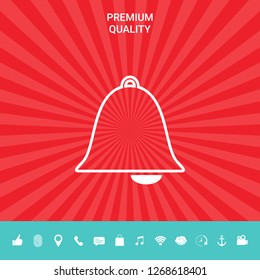 Alarm bell icon. Graphic elements for your design