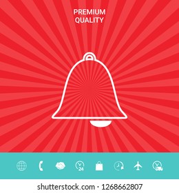 Alarm bell icon. Graphic elements for your design