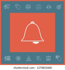 Alarm bell icon. Graphic elements for your design