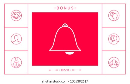 Alarm bell icon. Graphic elements for your design