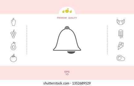 Alarm bell icon. Graphic elements for your design