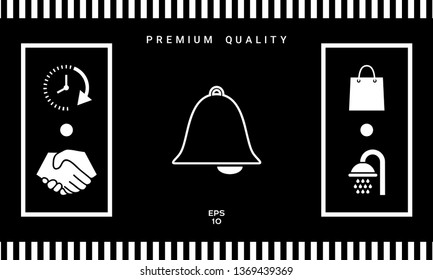 Alarm bell icon. Graphic elements for your design