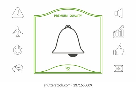 Alarm bell icon. Graphic elements for your design