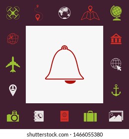 Alarm bell icon. Graphic elements for your design