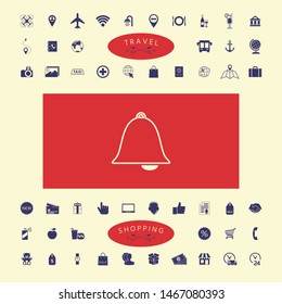 Alarm bell icon. Graphic elements for your design