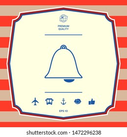 Alarm bell icon. Graphic elements for your design