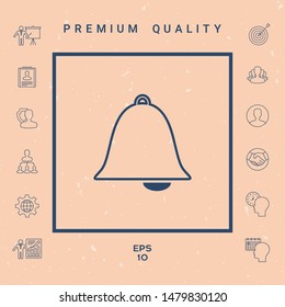 Alarm bell icon. Graphic elements for your design