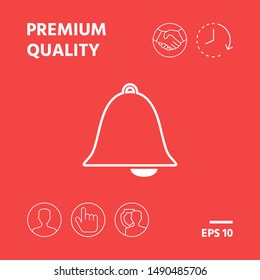 Alarm bell icon. Graphic elements for your design