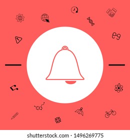 Alarm bell icon. Graphic elements for your design