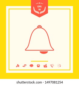 Alarm bell icon. Graphic elements for your design