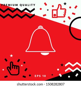 Alarm bell icon. Graphic elements for your design